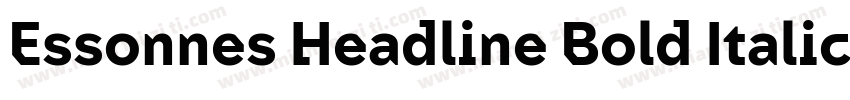 Essonnes Headline Bold Italic字体转换